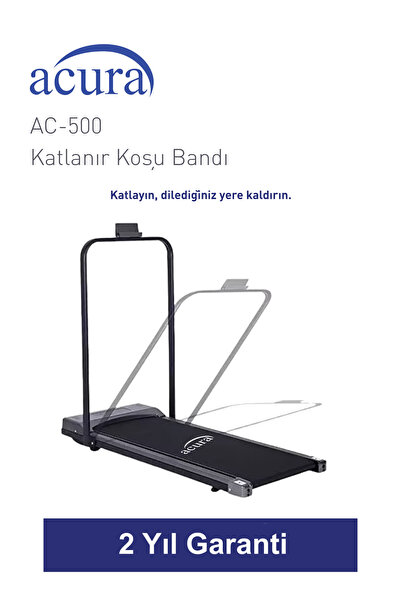 Acura AC-500 Bluetoothlu, Hoparlörlü, Uzaktan Kumandalı Katlanır Koşu Bandı