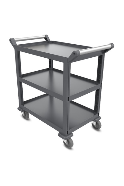 METE Açık Model 3 Katlı Servis Arabası Plus Gri 52x96x107 cm