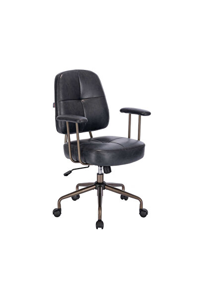 Adore Mobilya New York Çalışma Sandalyesi - Koyu Gri 65x96,5-102,5x68 cm