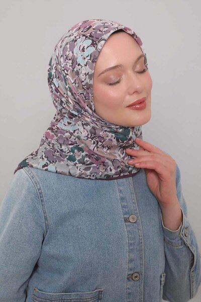 Levidor وشاح ناعم بنمط البرسيم البنفسجي