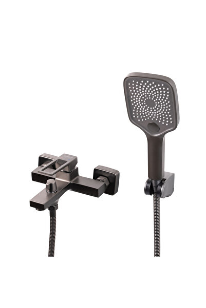 Trendy's Βρύση μπανιέρας, λεπτό ορθογώνιο σχέδιο, γκρι