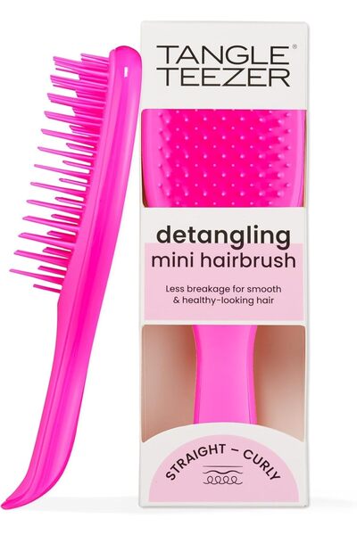 Tangle Teezer Mini Ultimate Detangler - Gentle on Wet Hair, Two-tier Teeth, R...