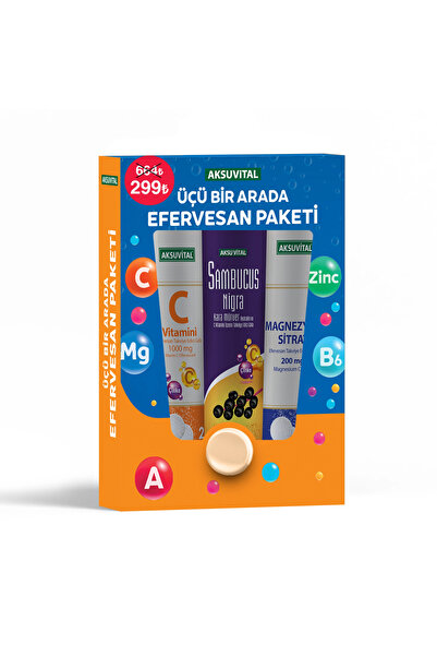 Aksu Vital Three-In-One Effervescent Set |   Vitamin C + Elderberry + Magnesium Citrate
