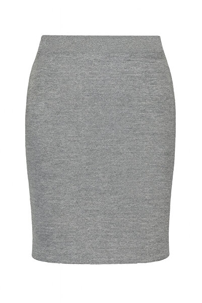 Meskan Tekstil Gri Beli Lastikli Fit Kalem Etek