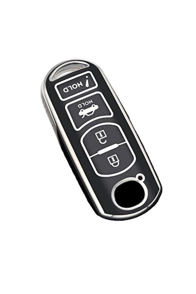 VTH Husă cheie neagră cu 4 butoane pentru Mazda 2/3/5/6, CX-3/CX-5/CX-7/CX-9, Atenza, Speed, Miata, MX5, Axela, C