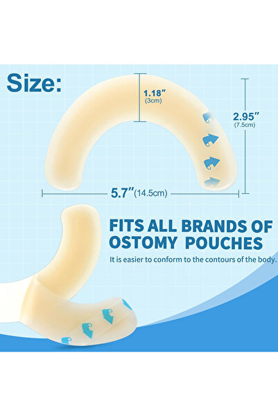 DMYRDH 10pcs Ostomy Barrier Strips Elastic Hydrocolloid Adhesive Tape for Colostomy Ostomy Bags Ileostomy