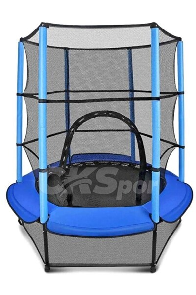 CKSpor 140 CM Trambolin – 55 İnç Katlanabilir Fileli Trambolin Mavi Modeli