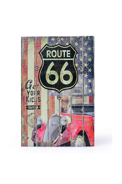 BLA BLA FOAM Book-shaped safe Route 66 (BLA BLA FOAM®), 25 x 16 x 5.5 cm – retro design