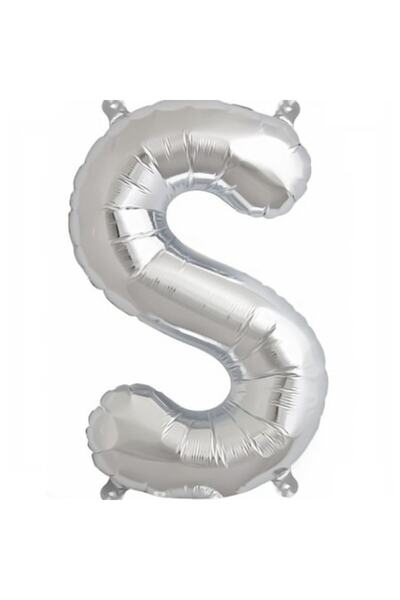 OEM Balon Folie Litera S, ESB, 40 cm, Argintiu