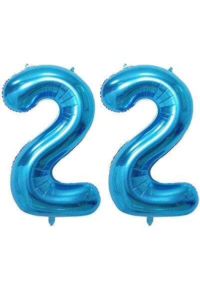 OEM Σετ 2 μπαλονιών αλουμινίου, ESB, μπλε, 22η επέτειος, 100 cm