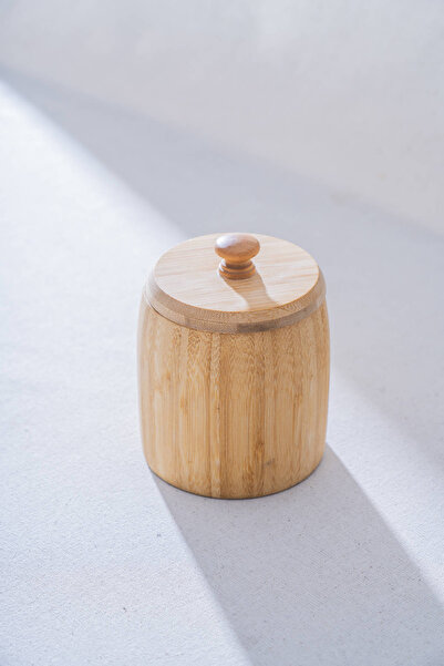 ACAR Bambu Kapaklı Kavanoz - 13 cm