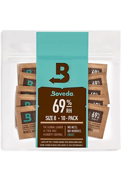 Boveda 69% RH 2-Way Humidity Control – Restores & Maintains Humidity pack of 10