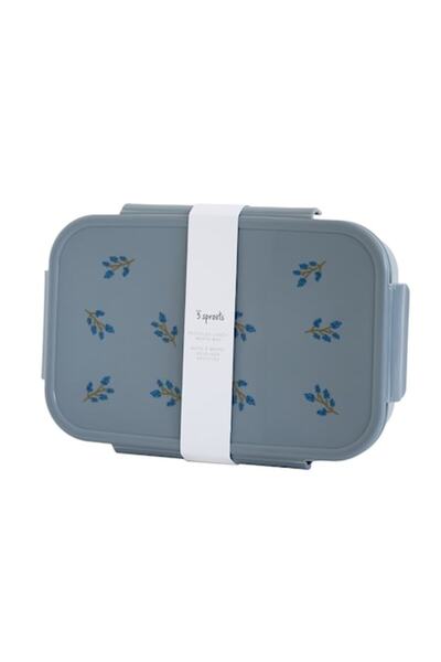 3 Sprouts Bento Δοχείο φαγητού, 3 τμημάτων, μπλε, 21,6x14x6,4 εκ.