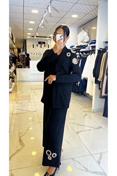 Vosse Mianotte Siyah Taş Detaylı Takım