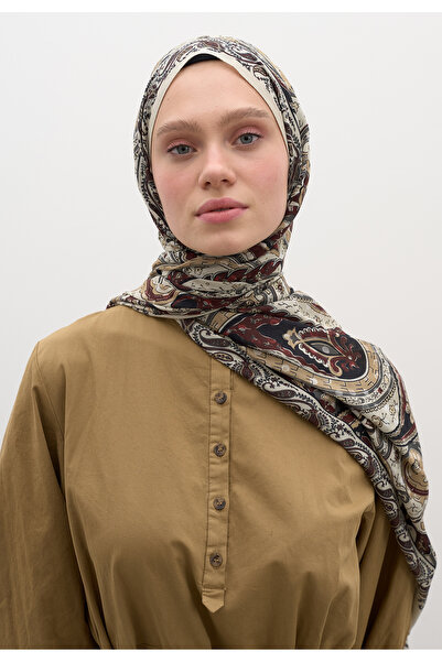 Fresh Panthea Pattern Shawl Beige