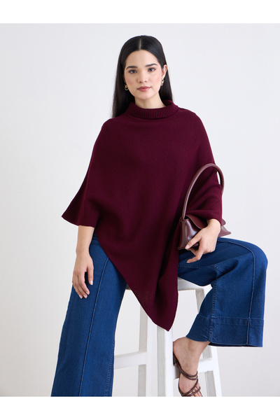 Styli Oversized High Neck Cape Sweater