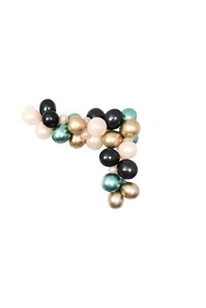 Domi Party & Gifts Set 30 baloane pentru arcada negru auriu crom verde crom r...