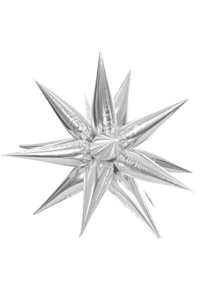 Domi Party & Gifts Balon folie stea 3D, Argintiu