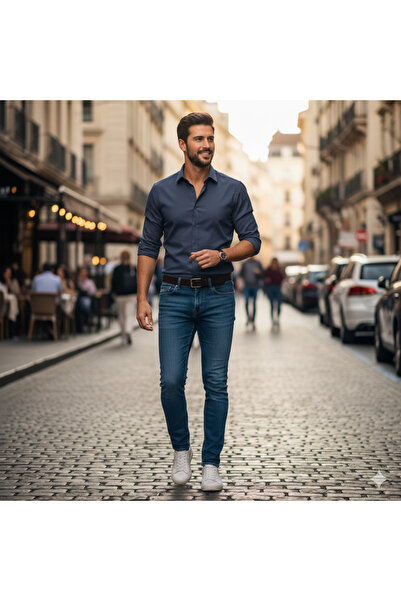 Fine Touch 100% Cotton Men's Shirt – Breathable Fabric, Stylish and Comfortab...