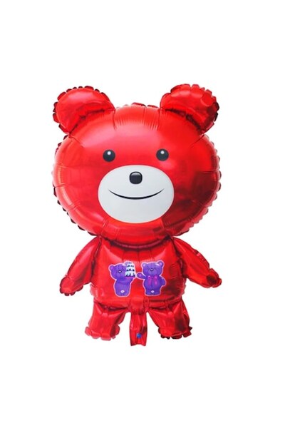 Domi Party & Gifts Balon folie ursuleț roșu, 60 cm