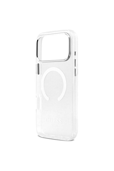 Guess Original iPhone 17 Pro Max Metal Outline MagSafe Case, silver, GUHMP17XHTRMS
