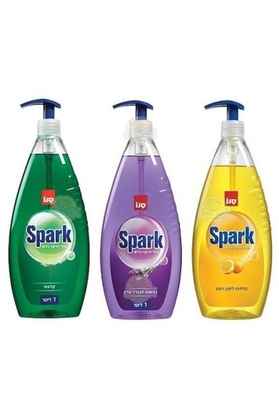 SAVO Pachet detergent de vase Sano Spark - Lămâie 1L, Lavandă 1L, Măr verde 1...