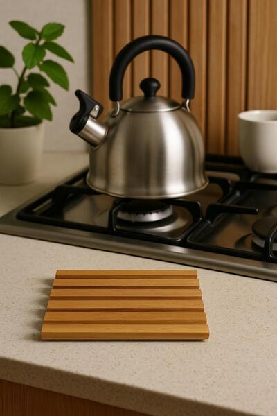 Çavdar Group 2 Adet Ahşap Nihale, 2 Li Ağaç Tencere Altlığı