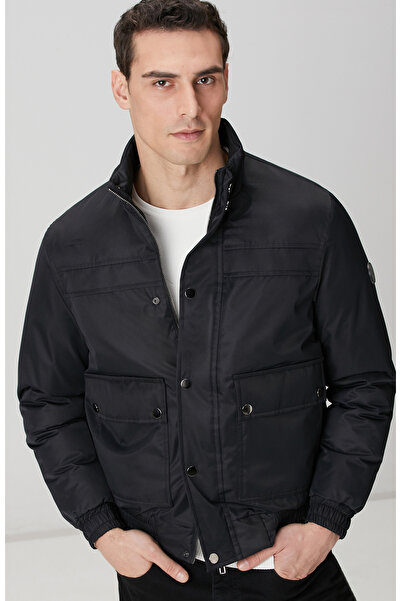 Network Siyah Körük Cep Detaylı Mont