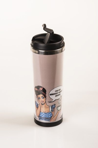 MUKKO HOME 360 ml Steel Thermos Mug – Designed by Coffee Lady, Steel Inner Chamber, Hot and Cold Beverage Cup