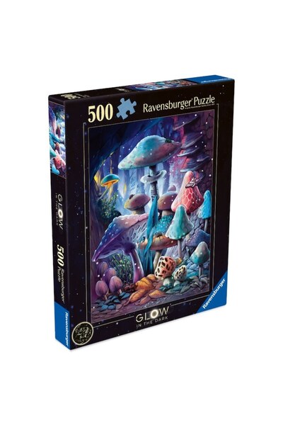 RAVENSBURGER Glow in the dark - Colorful Mushrooms, 500 pieces