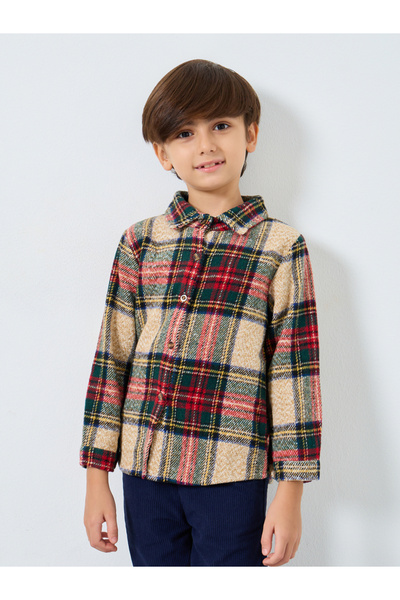 Styli Boys Multi Flannel Checkered Shirt