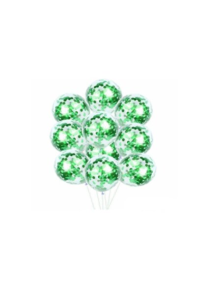 Domi Party & Gifts Set 5 baloane de latex cu confetti verde
