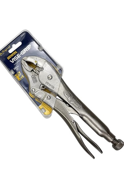 NMA ALMUTAMIZA IRWIN Vise-Grip 10-Inch Locking Pliers with Curved Jaw and Built-in Wire Cutter - 10WR