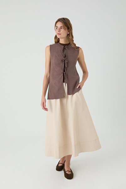 inspiration Bağcıklı Yelek Kahve