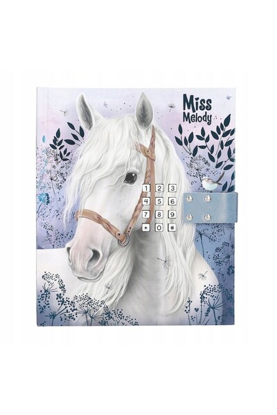 Depesche Miss Melody Diary, 80 illustrated pages, access code, 15x18cm, blue