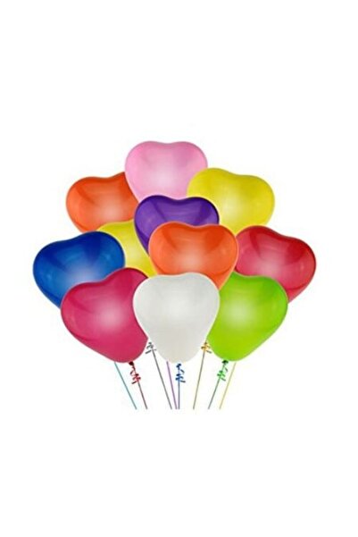 Domi Party & Gifts Set de 20 de baloane din latex în formă de inimă, multicolore