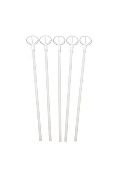 Domi Party & Gifts Bețișoare și rozete pentru baloane din folie, albe, set de...