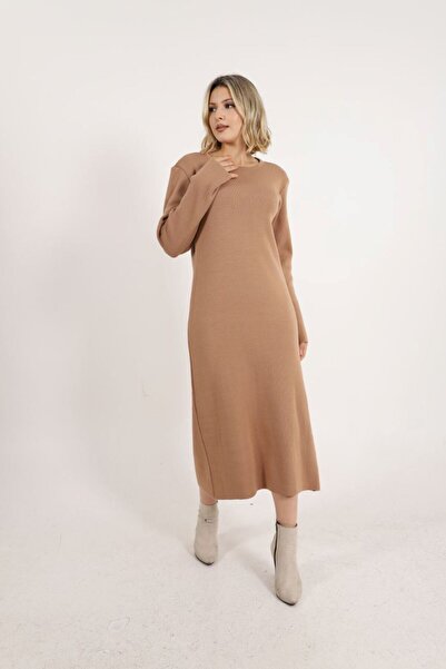 vl vellichor   فستان نسائي محبوك بأكمام طويلة