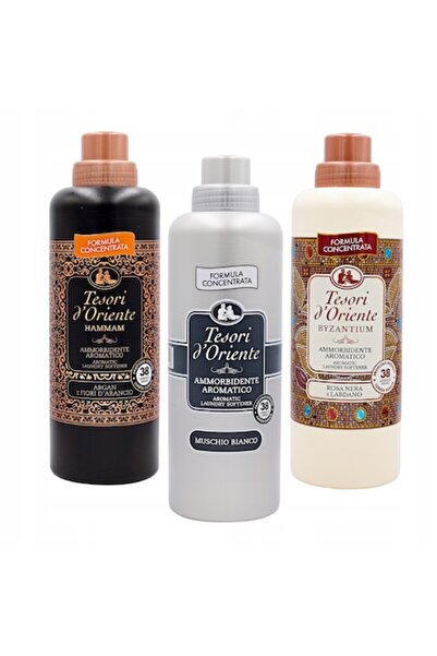 Tesori d'Oriente Fabric Softener Set 3x760 ml (Muschio Bianco, Byzantium, Ham...