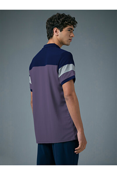 Technosport By Styli Men Slim Fit Color Block Pique Polo