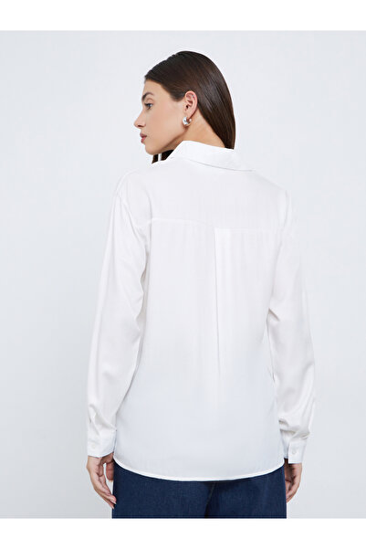 Styli White Long Sleeve Wrap Shirt