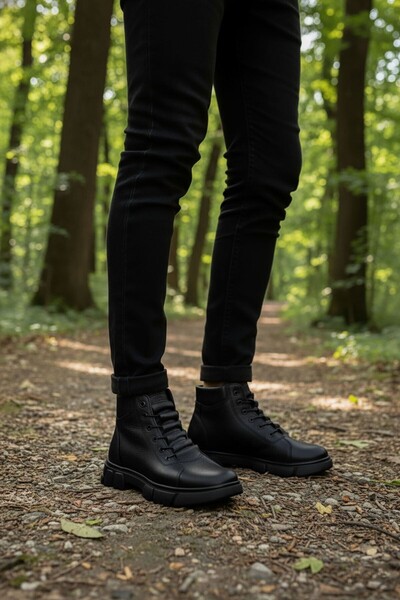 BIG KING Γνήσιο δέρμα Ανδρικές μπότες από γνήσιο δέρμα