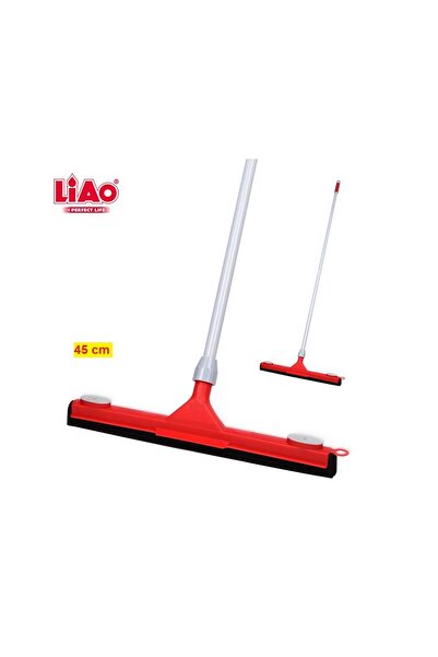 liao K130048 ممسحة أرضية بشفرة مزدوجة من الفولاذ المقاوم للصدأ، عبوة من 6 قطع - شديدة التحمل، شفرات مطاطية مزدوجة