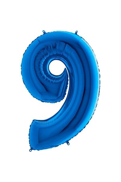 CAM TOYS Balon figurină folie, numărul 9, albastru, 100 cm
