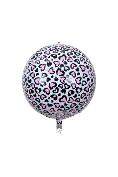 Domi Party & Gifts Balon folie Orbz, imprimeu animal (leopard roz), 60 cm