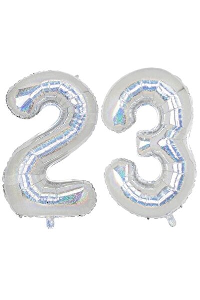 OEM Set de 2 baloane folie cu numere, ESB, holografice, 23 de ani, 100 cm