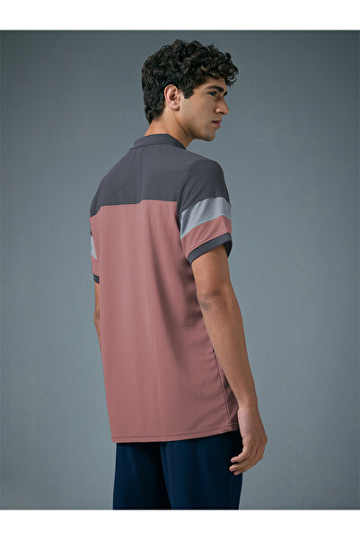 Technosport By Styli Men Slim Fit Color Block Pique Polo