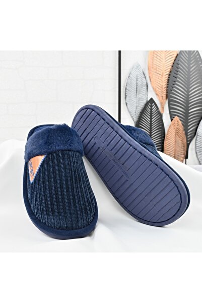 Tmall Papuci bărbătești, cu blană, PB2025, albaștri