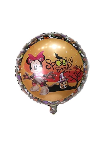 Domi Party & Gifts Balon rotund din folie, Minnie Mouse Spooky Sweet, 45 cm