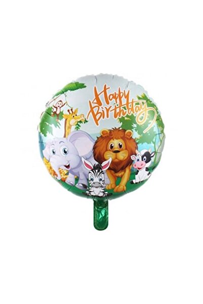 Domi Party & Gifts Balon rotund din folie, Jungle, 45 cm